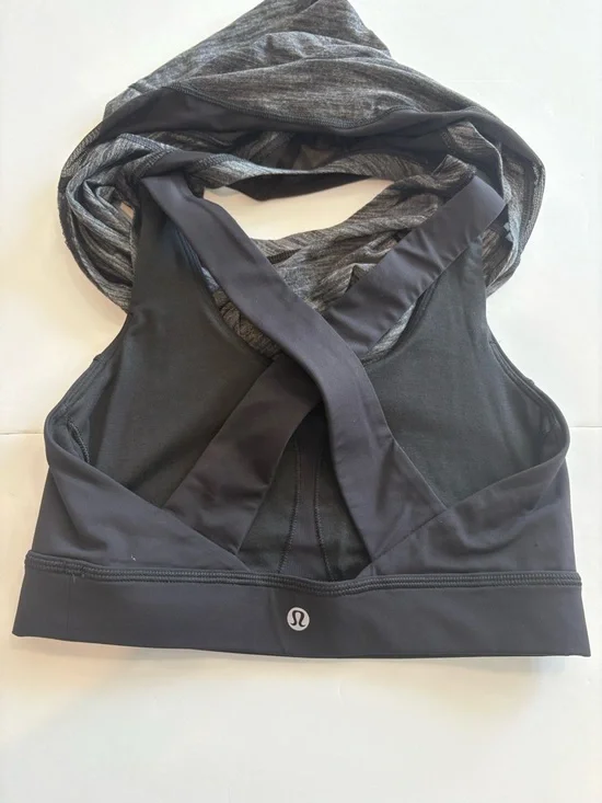 Lululemon Work the Circuit Tank Bra Charcoal Grey Racerback Active 6 - Picture 5 of 7